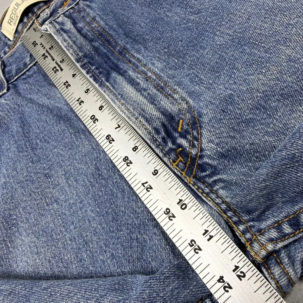 Levis 505 Regular Fit Jeans Y2K‎ Mens 36x32 Medium Wash Blue Straight Leg Denim